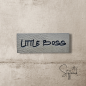 Preview: Label  " LITTLE BOSS " -  ca. 1,9 cm x 5 cm hoch - Kunstleder ++ Farbauswahl ++